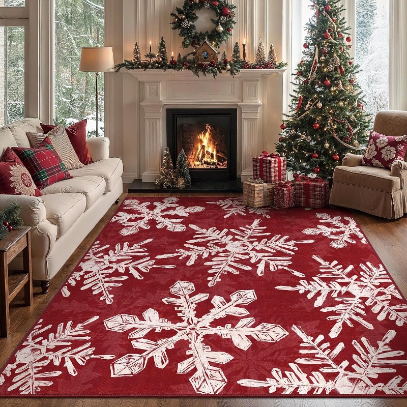 Printing On Commercial - Christmas Style Rectangle Rug Non‑Slip Machine