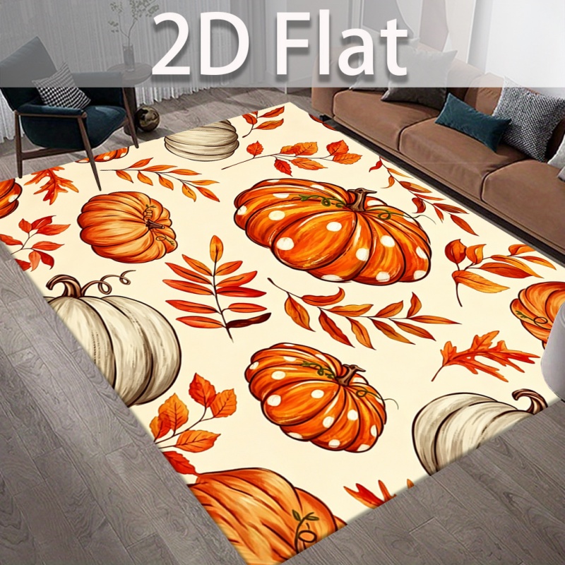 Commercial Printing Format - Autumn Orange Pumpkin Maple Leaf Print