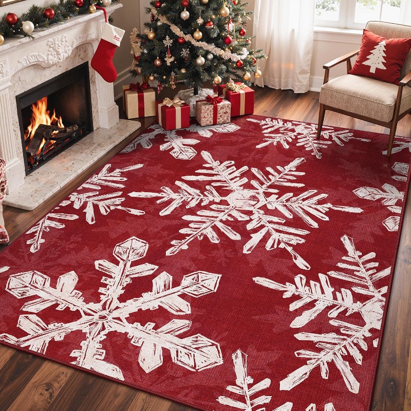 Christmas Style Rectangle Rug  - Printing On Commercial recension och pris