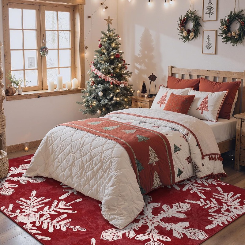Christmas Style Rectangle Rug  - Printing On Commercial recension och pris