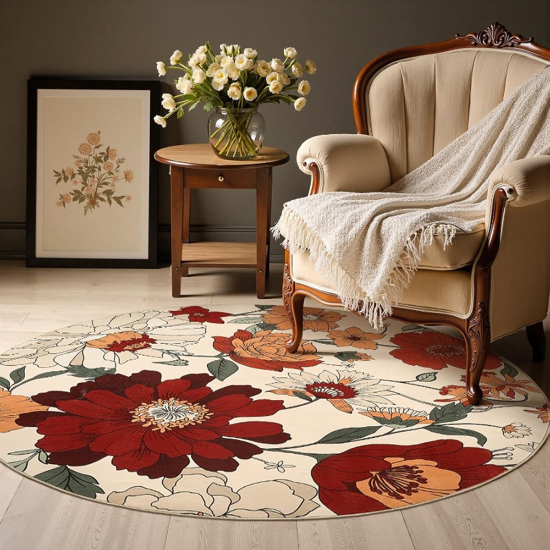 Round Living Room Carpet Vinta - Printing On Commercial recension och pris