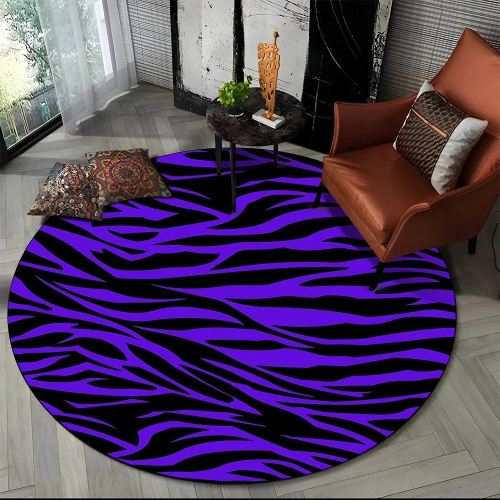 Pink Zebra Stripe Print Round  - Commercial Printing Format recension och pris