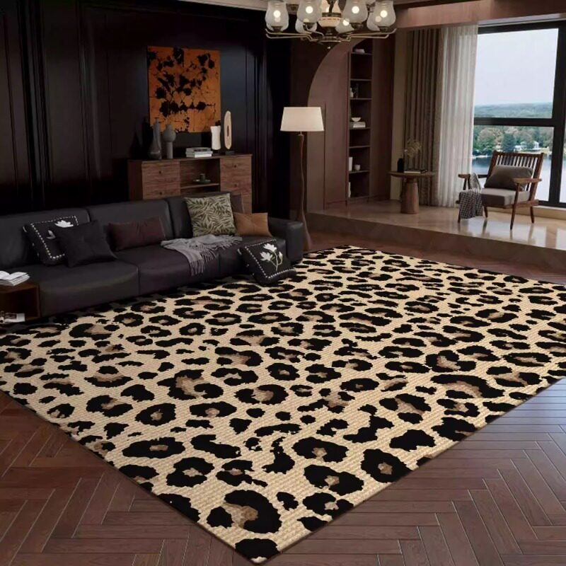 Retro Leopard Print Living Roo - Printing On Commercial recension och pris